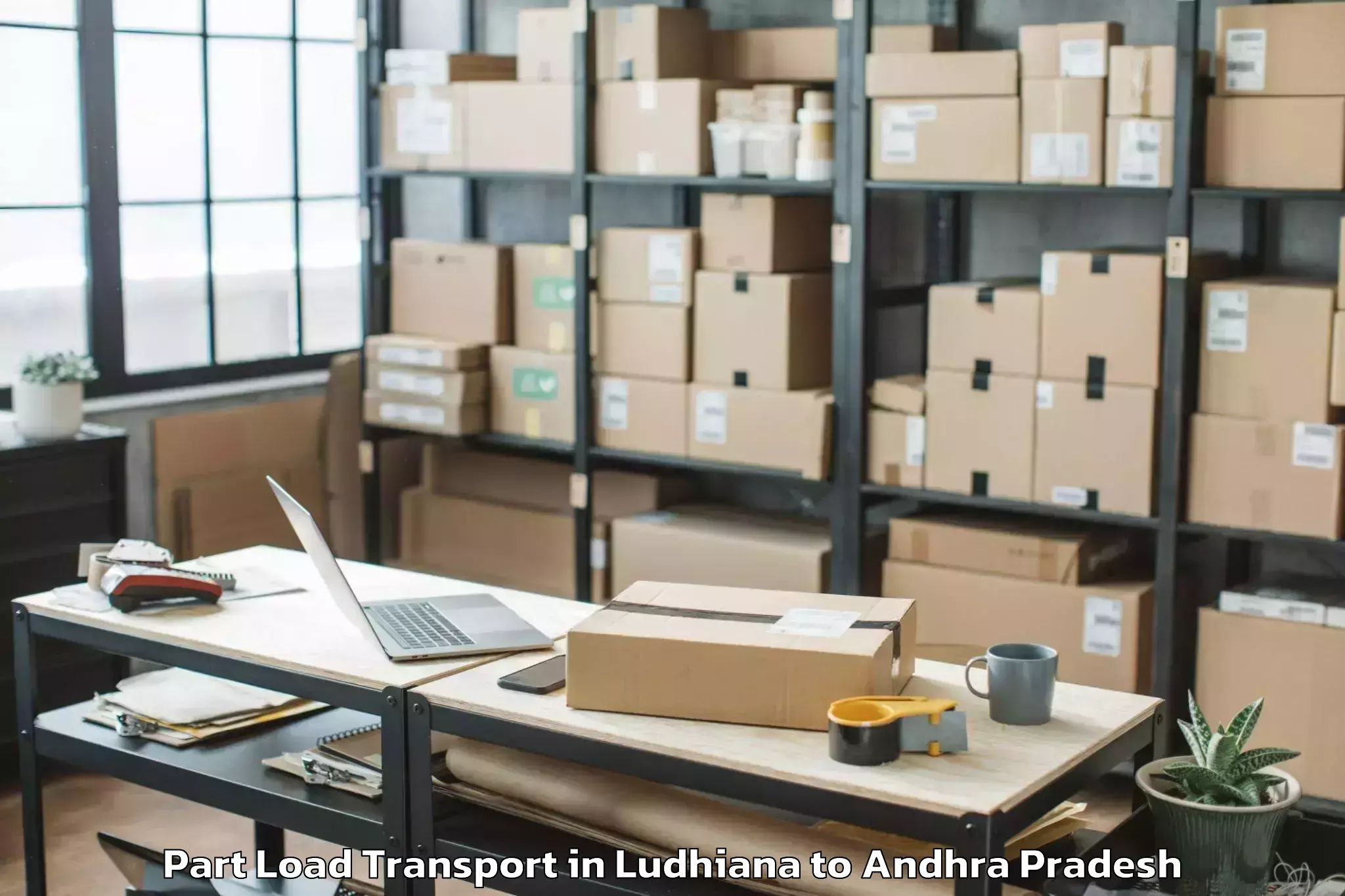 Top Ludhiana to Gampalagudem Part Load Transport Available